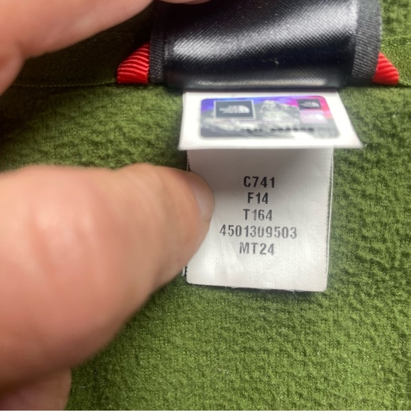 The North Face Men’s Glacier 1/4 Zip Fleece Pullover Green Gray Size Large - Picture 8 of 12